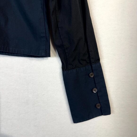 Burberry London Women's Dark Blue Button Up Shirt Made In‎ Italy Size 8 - Picture 8 of 13